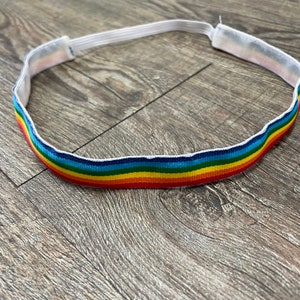 Nonslip Rainbow Headband - Athletic Sports Accessory - Running Headband Pride Costume