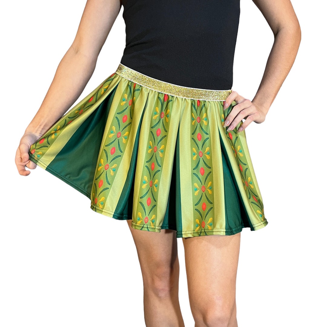 Princess Anna Inspired Green Running Skirt Etsy