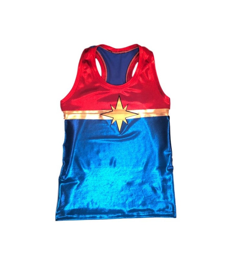 captain marvel running shirt