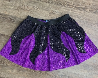 Sea Witch Skirt | Running Sparkly Skirt Mermaid Villain Costume Skirt