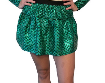 Mermaid Running Skirt | Mermaid Scales Costume | Mardi Gras Parade