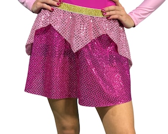 Pink Princess Running Skirt - Sparkly Athletic Skirt