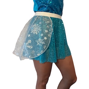 Elsa Inspired Snow Princess Running Skirt