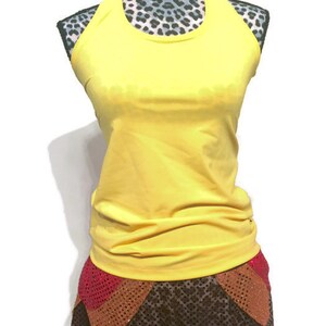 Yellow Racerback running shirt