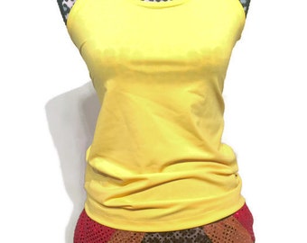 Yellow Racerback running shirt