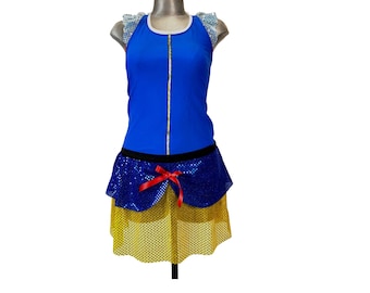 Snow White Inspired Costume (with Ruffle Sleeve Racerback)