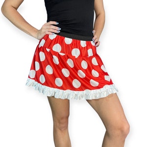 Minnie Mouse Inspired Athletic Skirt (* with white ruffle*)