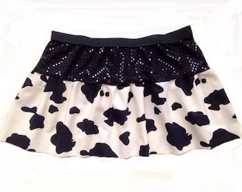 Children's Cowgirl Skirt for Costume with Matching Trim (you pick color)