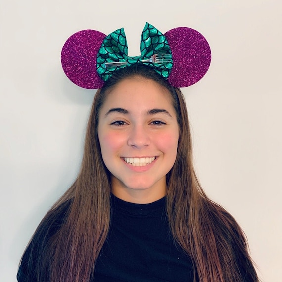 Nonslip Ariel/minnie Mouse Bow Ears Headband Little Mermaid  display picture 1