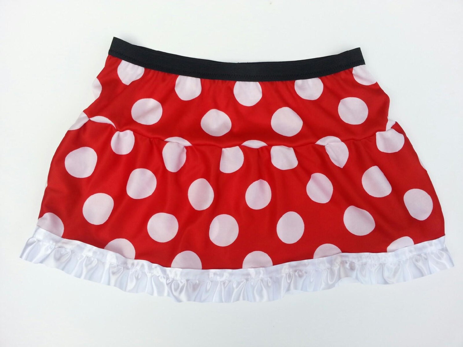 Minnie Mouse Inspired Athletic Skirt with white ruffle Etsy