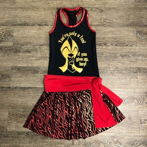 Disney Jafar from Alladdin Running Villain Costume | Sparkly Athletic Costume