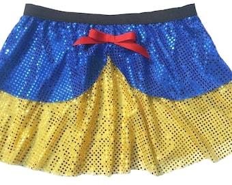 Snow White Inspired Running Skirt | Sparkle Skirt for Costumes