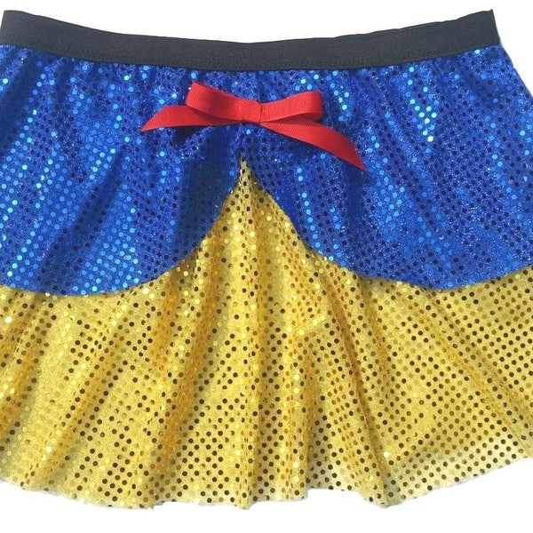 Snow White Inspired Running Skirt | Sparkle Skirt for Costumes