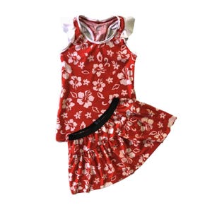Lilo and Stitch Lilo inspired Hawaiian running costume- shirt  and skirt running costume