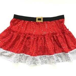 Children&#39;s Santa Skirt | Christmas Athletic Running Skirt