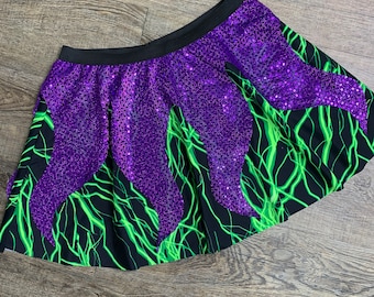 Maleficent Evil Witch Skirt | Running Sparkly Skirt Villain