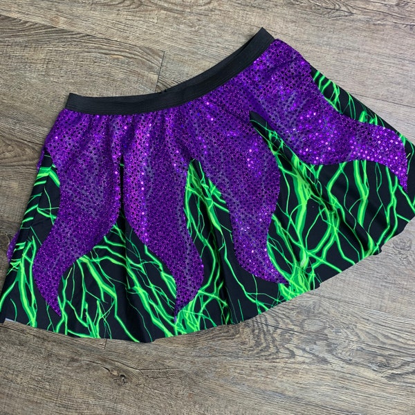 Maleficent Evil Witch Skirt | Running Sparkly Skirt Villain