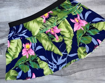 Leaf Hawaiian Running Skirt | Floral Polynesian Costume Skirt