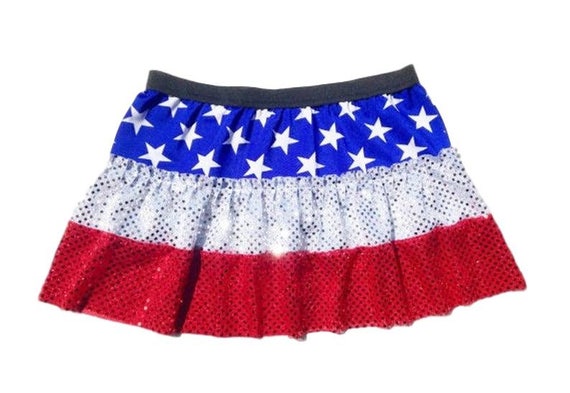 Stars-n-stripes Running skirt USA athletic skirt America Costume