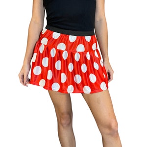 Red & White Polka Dot Running Skirt | Costume Athletic Skirt | Mrs. Mouse Inspired