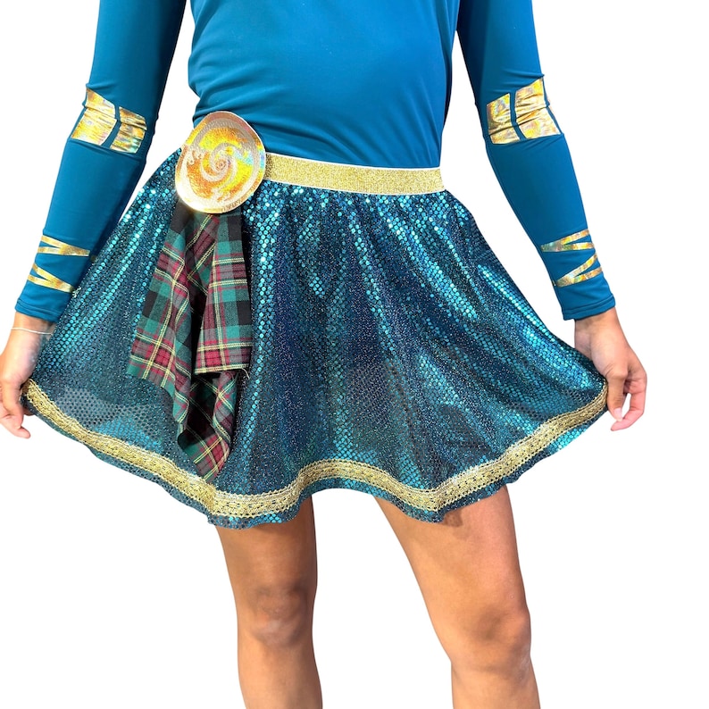 Merida Brave Scottish Princess Sparkle Running Skirt main image 1