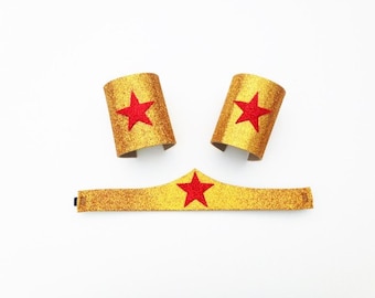 Wonder Women's head band and cuffs