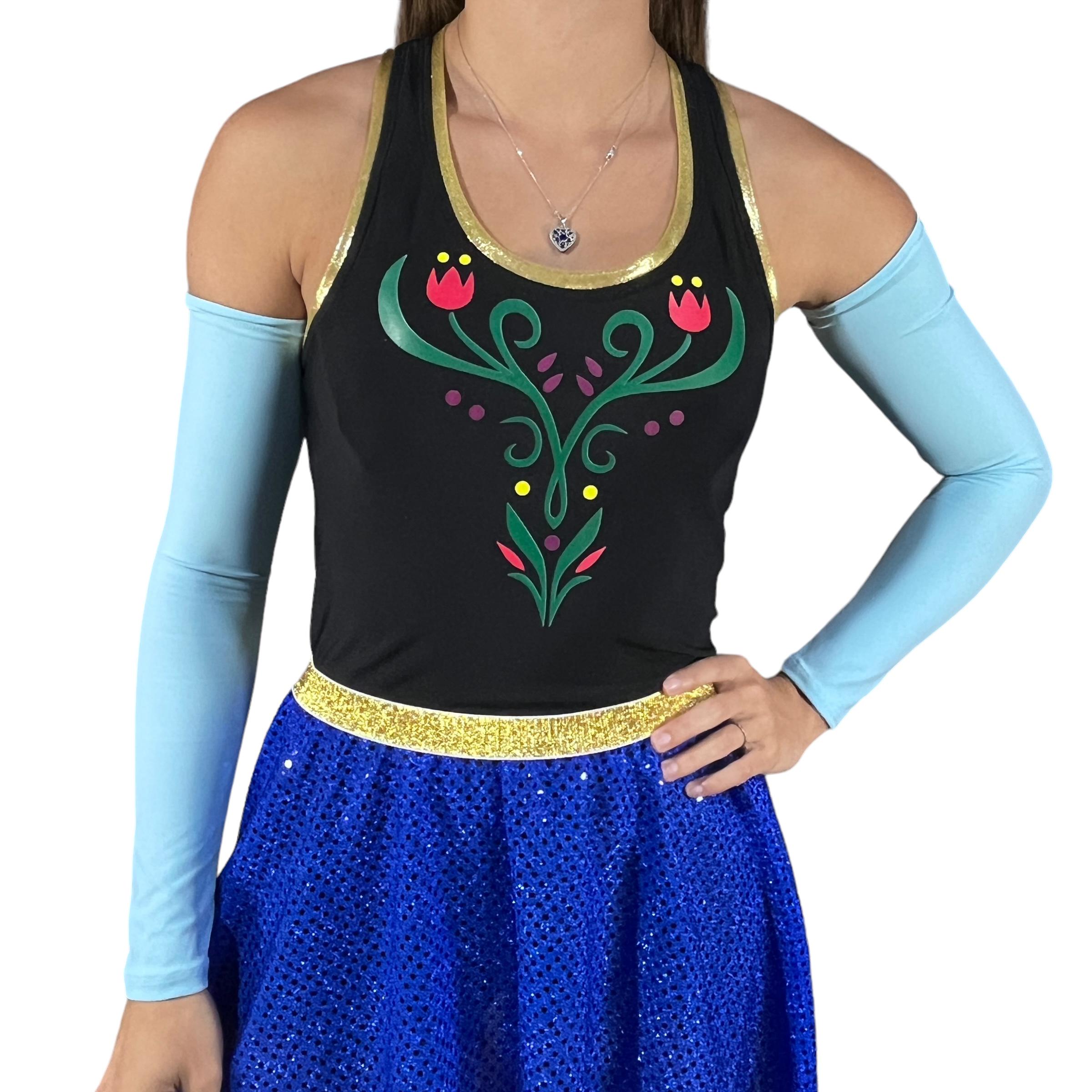 Frozen Anna Running Costume, Racerback and Sparkle Running Skirt W ...