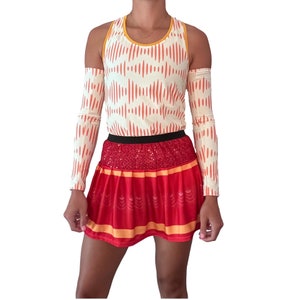 Dolores Inspired Running Costume - Wine n Dine Marathon Encanto Skirt, Racerback Tank w/ Optional Arm Sleeves