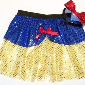 Snow White Inspired Sparkle Skirt (with Headband)