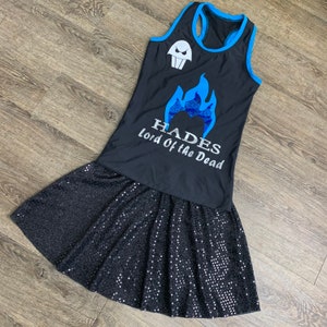Hades Lord Of The Dead Running Villain Costume | Sparkly Athletic Costume