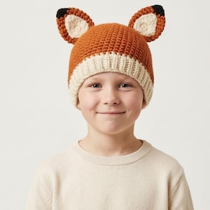 Crochet Fox Hat Pattern | Multiple Sizes Newborn to Adult | PDF Download