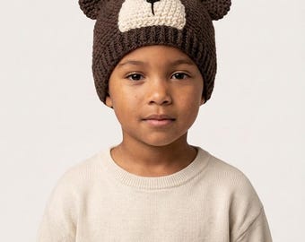 Crochet Bear Hat Pattern | Multiple Sizes Newborn to Adult | PDF Download