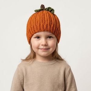 Crochet Ribbed Pumpkin Hat Pattern | Multiple Sizes Newborn to Adult | PDF Download