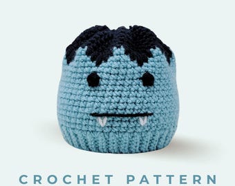 Modèle de chapeau de vampire au crochet | Plusieurs tailles du nouveau-né à l'adulte | Téléchargement PDF