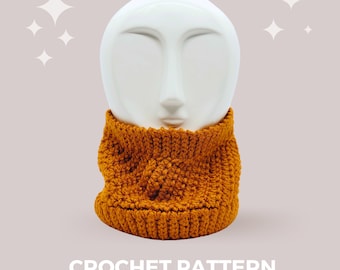 Graceful Twists Crochet Cowl Pattern - Instant PDF Download, Multiple Sizes from Newborn to Adult