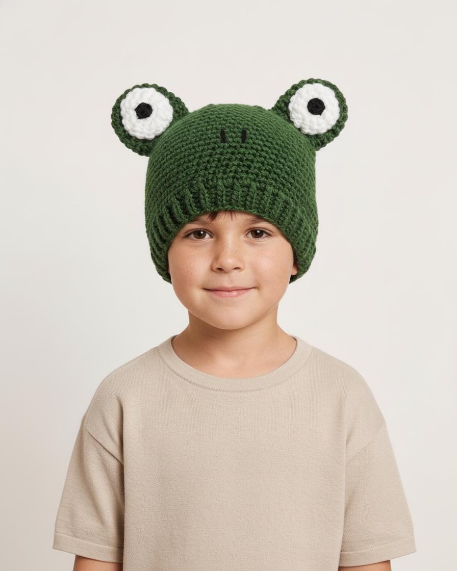 30 Frog Hat Crochet Patterns for Playful Animal Hats, Balaclavas, and Amigurumi Projects 32 Frog Hat Pattern from Newborn to Adult