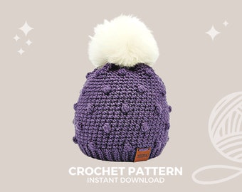 Crochet Pattern for Bundles of Joy Textured Hat | Bonus Brim and  Earflaps Variations | Instant download  PDF | Sizes Newborn to Adult