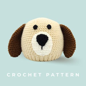 Padrão de crochê - chapéu de cachorro, download instantâneo em PDF, vários tamanhos para crianças e adultos