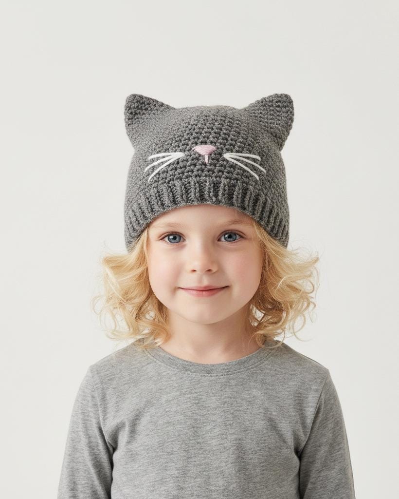 36 Cat Hat Crochet Patterns for Cozy, Costume, and Playful Crochet Projects 9 Crochet Cat Hat Pattern Multiple Sizes Newborn to Adult