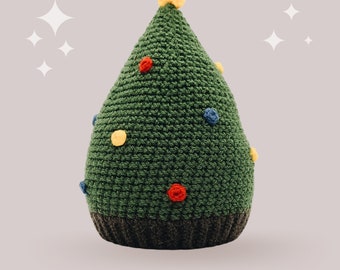 Christmas Tree Crochet Hat Pattern - Instant PDF Download, Multiple Sizes from Newborn to Tween