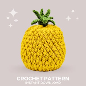 Pineapple Crochet Hat Pattern - Instant PDF Download, Multiple Sizes from Newborn to Tween