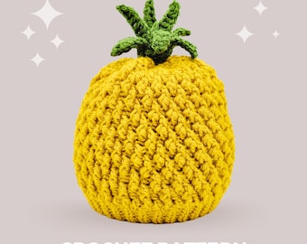 Pineapple Crochet Hat Pattern - Instant PDF Download, Multiple Sizes from Newborn to Tween