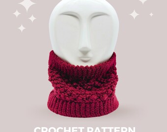 Charming Berries Crochet Cowl Pattern - Instant PDF Download, Multiple Sizes from Newborn to Adult