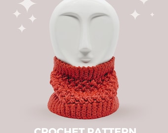 Coffee Break Crochet Cowl Pattern - Instant PDF Download, Multiple Sizes from Newborn to Adult