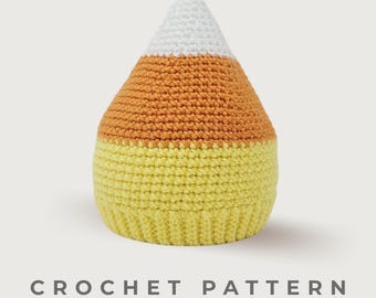 Crochet Candy Corn Hat Pattern | Multiple Sizes Newborn to Adult | PDF Download