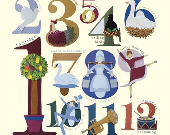 The Twelve Days of Christmas Greeting Card - Set of 6