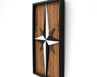 Compass Wood Wall Art - Nautical Wall Art - Compass Rose Wall Art - Navigate Your Space with Elegance