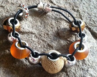 Golf Stroke Counter Bracelet Bronze Classic Desert Colors Charm Beads Lower Golfing Handicap Stylish Counting Tool USA