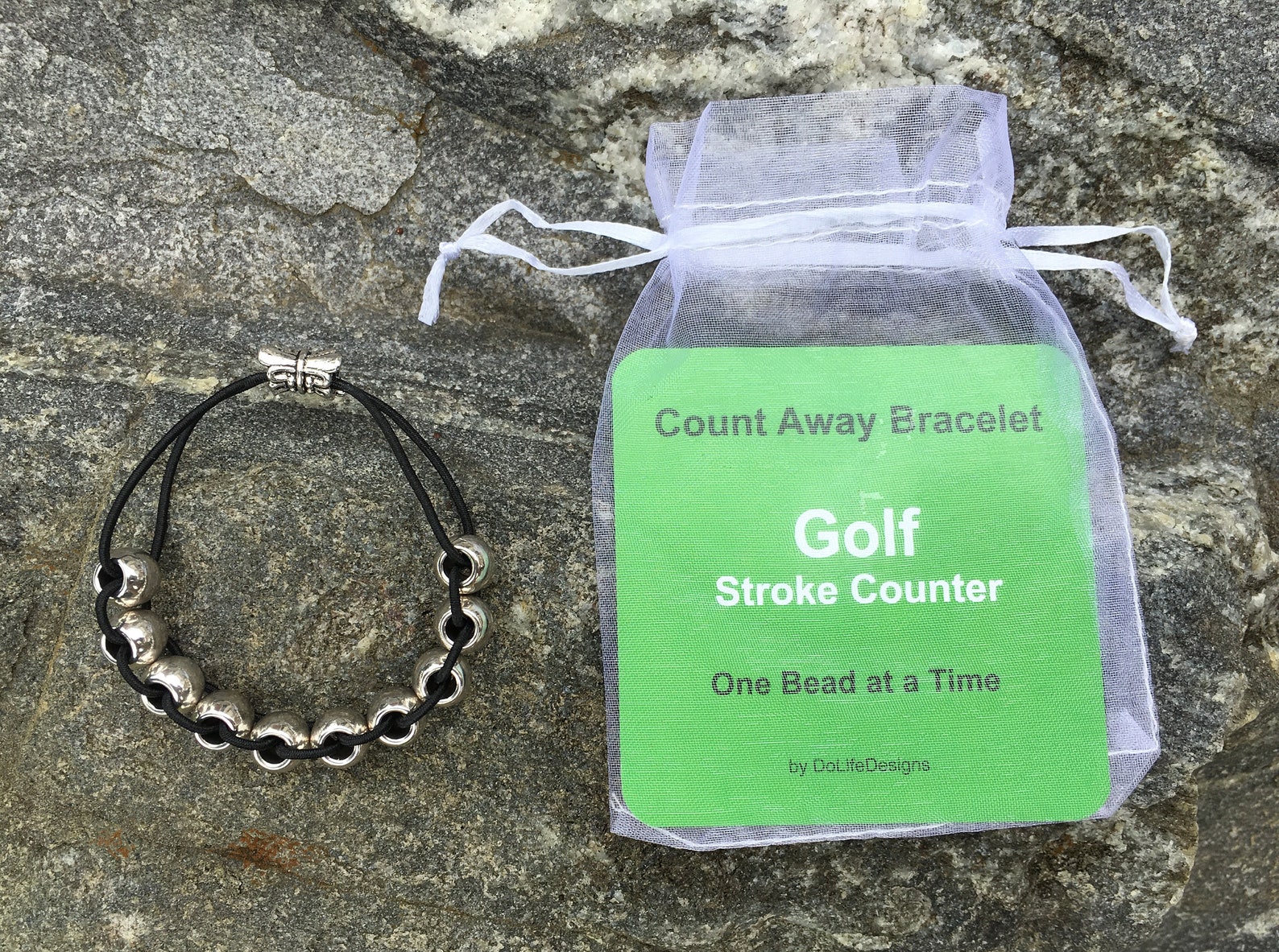 Golf Stroke Counter Bracelet the Classic Stylish Silver Etsy