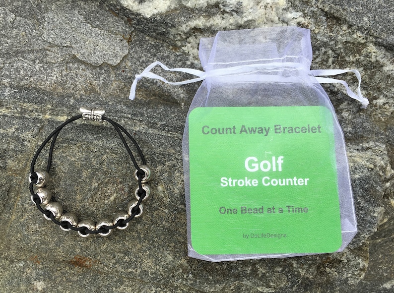 Golf Stroke Counter Bracelet the Classic Stylish Silver Etsy
